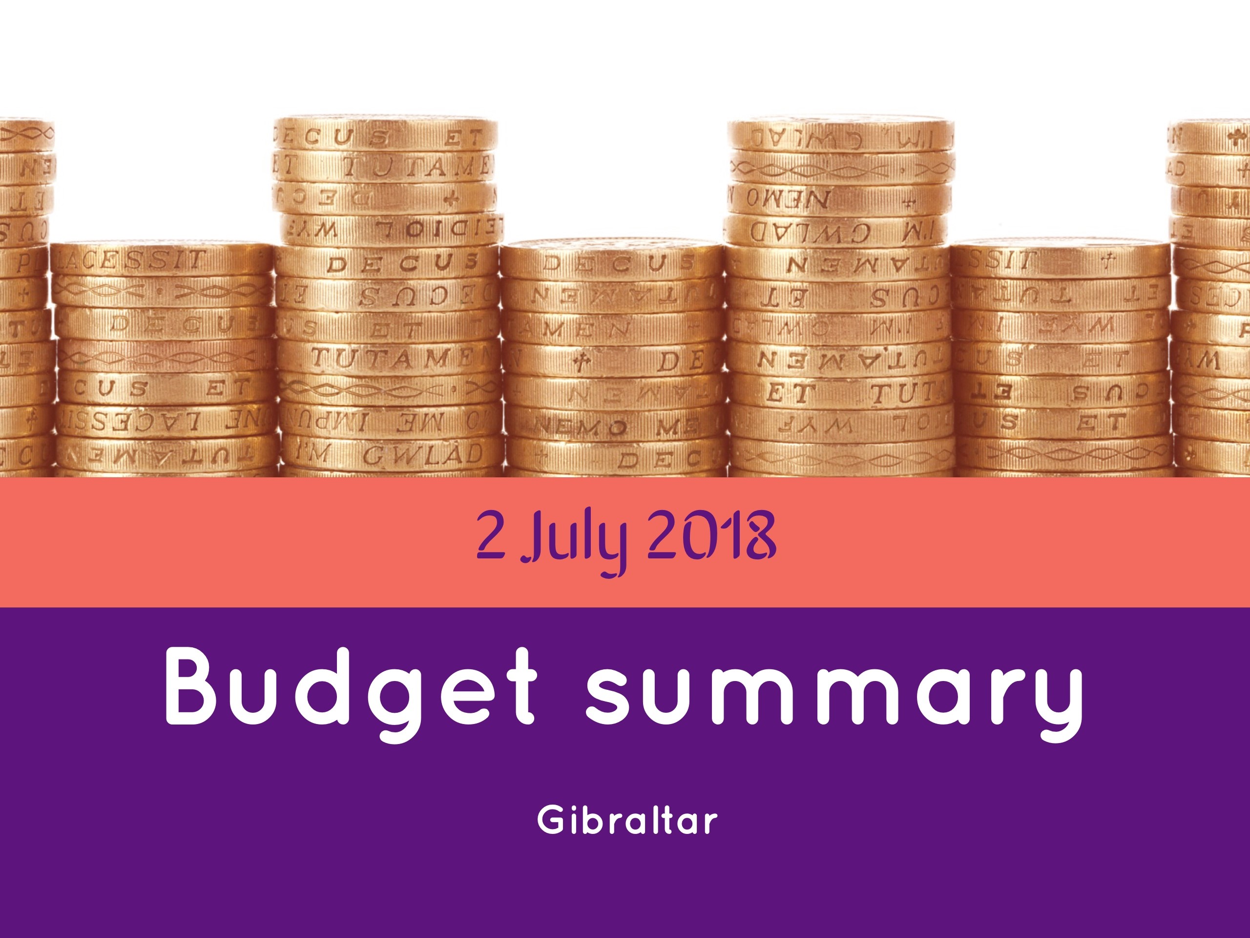 Gibraltar Budget Summary - July 2018 Image