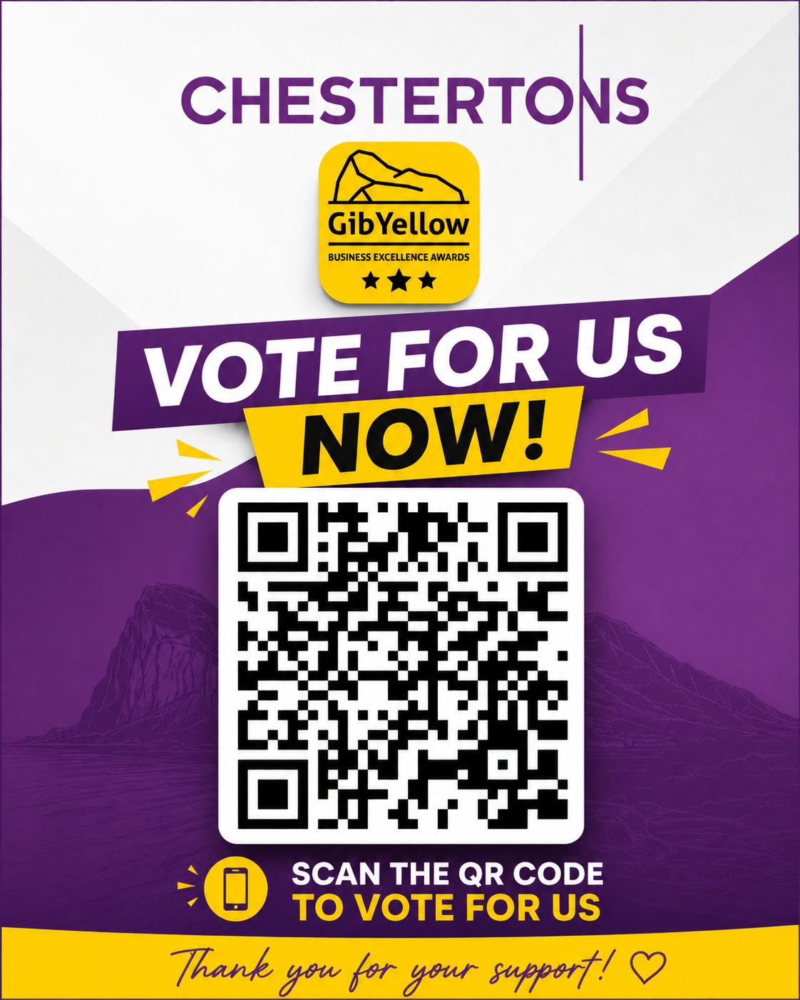 Chestertons proud to be nominated in the GibYellow Awards Image