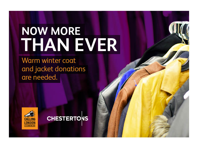 Chestertons' Charity Appeal - coats for the homeless and vulnerable Image